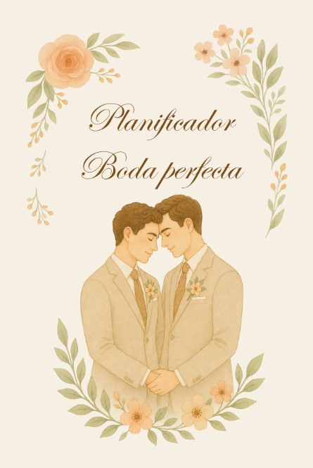 Portada del planificador Boda Perfecta. El wedding planer hecho libro definitivo para organizar la boda gay sin olvidar nada y disfrutando del proceso.
